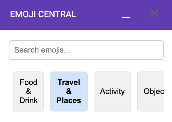 Emoji categories